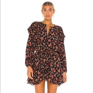 Flower fields combo mini dress